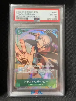 2022 PSA10 TRAFALGAR LAW OP01-047 Alternate Art ONE PIECE CARD Japanese BANDAI - Image 1
