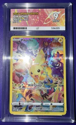 Pokemon TCG Crown Zenith Pikachu Holo Card 160/159 Ace 9 - Image 1