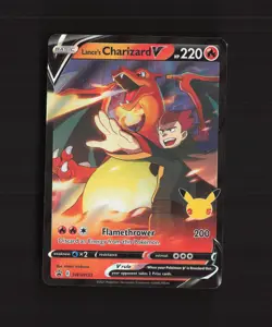 Lance's Charizard V SWSH133 Sword & Shield Black Star Promo Pokemon Card DMG - Image 1