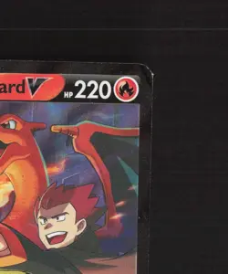 Lance's Charizard V SWSH133 Sword & Shield Black Star Promo Pokemon Card DMG - Image 4