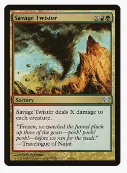 Savage Twister #94 Planechase Magic Card in a Protective Sleeve - Image 1