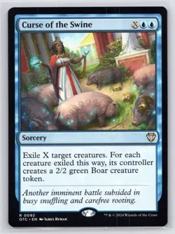 MTG NM Normal Curse of the Swine 92 R Commander: Outlaws of Thunder Junction - Image 1