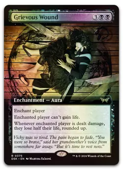Grievous Wound (Extended Art) #375 (Foil) (NM) Duskmourn DSK Magic MTG - Image 1