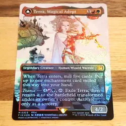 1x Terra, Magical Adept, Borderless Art Foil - 0323, Final Fantasy MTG NM 001 - Image 1