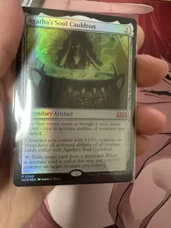 Magic the Gathering Wilds of Eldraine Agatha's Soul Cauldron Foil Card 0242 - Image 1