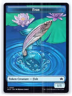 MTG NM Normal Fish Token 7 T Bloomburrow - Image 1