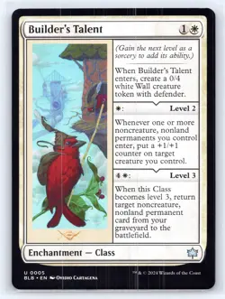 MTG NM Normal Builder's Talent 5 U Bloomburrow - Image 1