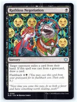 MTG NM Normal Ruthless Negotiation 108 U Bloomburrow - Image 1