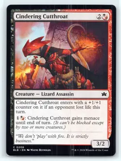 MTG NM Normal Cindering Cutthroat 208 C Bloomburrow - Image 1