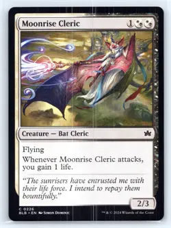 MTG NM Normal Moonrise Cleric 226 C Bloomburrow - Image 1