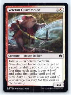 MTG NM Normal Veteran Guardmouse 237 C Bloomburrow - Image 1