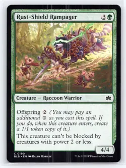 MTG NM Normal Rust-Shield Rampager 190 C Bloomburrow - Image 1