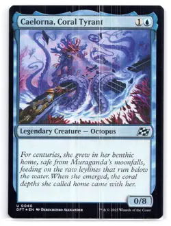 MTG NM Foil Caelorna, Coral Tyrant 40 U Aetherdrift - Image 1