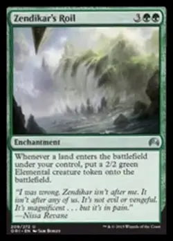MTG Zendikar's Roil - Foil, Magic Origins, Moderately Played, English - Image 1