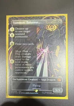 Summon: Bahamut (Borderless) Final Fantasy Foil - Image 1