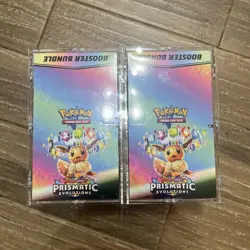 Pokemon TCG: Prismatic Evolutions Booster Bundle sealed Display Case with case - Image 1