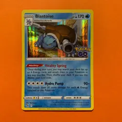 Blastoise Holo Rare HP 017/078 Pokemon Card - Pokemon Go 17/78 TCG - Image 2
