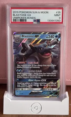Blastoise GX 35/214 - Pokemon TCG - Unbroken Bonds - Holo Rare - PSA 9 - Image 1