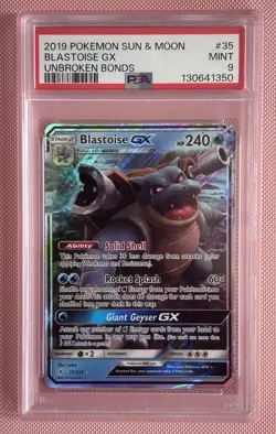 Blastoise GX 35/214 - Pokemon TCG - Unbroken Bonds - Holo Rare - PSA 9 - Image 2