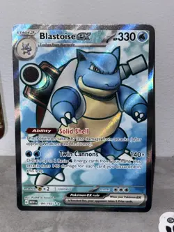 Blastoise EX 184/165 Pokemon TCG Scarlet Violet 151 Full Art Holo Rare - Image 1