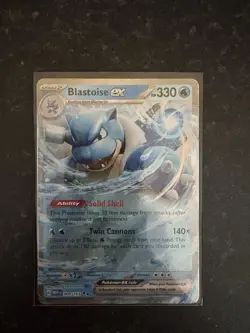 Pokemon TCG Blastoise Holo EX Double Rare Scarlet & Violet 151 Card 009/165 - Image 2