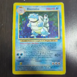 Pokemon TCG Blastoise Holo Unlimited Rare Card Base Set 2/102 - Image 1