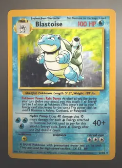 Pokemon TCG Blastoise Base Set Holo Rare 2/102 Wizards of the Coast English 1999 - Image 1
