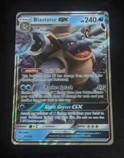 Pokemon TCG Blastoise GX Unbroken Bonds 35/214 Holo Ultra Rare LP - Image 1