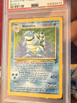Pokemon TCG Blastoise Holo Rare Card Base Set 2, 2/130 PSA 7 - Image 4