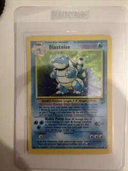 Pokemon TCG Blastoise Holo Rare Card Base Set 2, 2/130 LP - Image 1