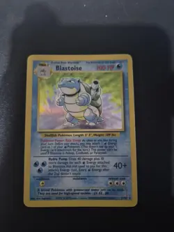 Pokemon TCG Blastoise Holo Unlimited Rare Card Base Set 2/102 - Image 1