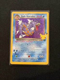 Pokemon TCG Dark Gyarados Holo Card Celebrations 25th Anniversary 8/82 - Image 1