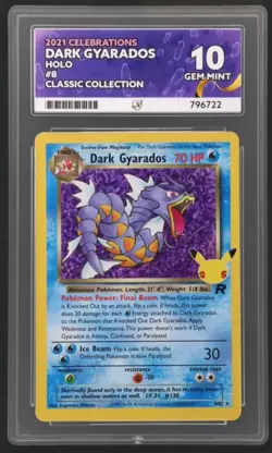 Pokemon TCG Dark Gyarados Holo Card Celebrations 25th Anniversary 8/82 Ace 10 - Image 1
