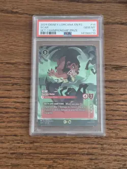 Disney Lorcana Scar Heartless Hunter #14 Set Championship Prize Promo PSA 10 - Image 1