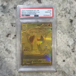 2025 POKEMON PFL EN-PHANTASMAL FLAMES MEGA HYPER RARE MEGA CHARIZARD X EX PSA 10 - Image 1