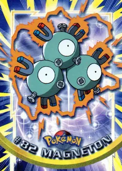 Pokemon #82 Magneton Card Blue Logo Topps Series 2 - Image 1