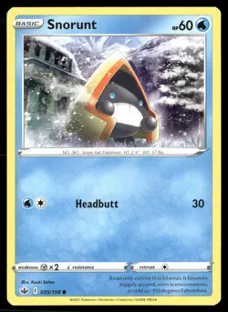 2021 Chilling Reign Set Pokemon Card 035 Snorunt NM - Image 1
