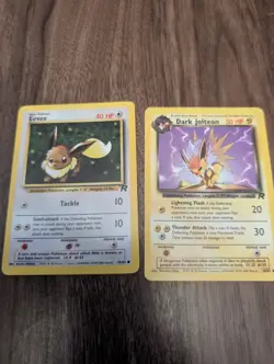 Dark Jolteon 38/82 1st Edition Team Rocket Uncommon Card LP + FREE Eevee common - Image 1