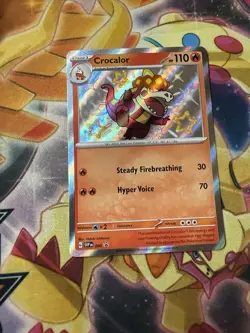 Pokemon Crocalor SVP 080 Paldean Fates Shiny Holo Black Star Promo NM Condition - Image 1
