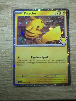 Pokemon Day 30th Anniversary Pikachu 051 /162 Promo W/ Tripple SWIRL & X L@@K!!! - Image 1