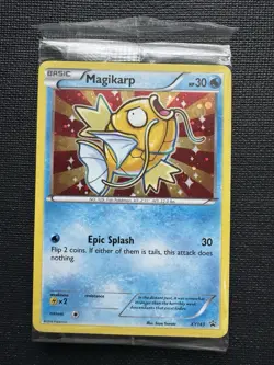 Pokemon FACTORY SEALED Shiny Magikarp XY143 Promo Black Star Holo Rare TCG 2016 - Image 1