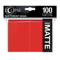 Eclipse Matte Standard Card Sleeves: Apple Red (100) - Image 1