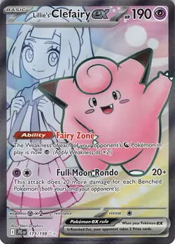 Lillie's Clefairy ex 173/159 Ultra Rare Journey Together Pokemon Near Mint - Image 1