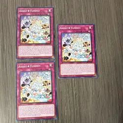Yu-Gi-Oh! 1st Edition Trap Card Lot - Assist Yummy! x3 (English) - Image 1