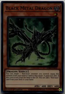 Black Metal Dragon (UR) Ultra Rare Quarter Century Stampede RA04-EN016 LP - Image 1