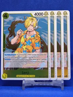 4x (Playset) Sanji EB04-052 R | Adventure on Kami's Island | One Piece TCG | EN - Image 1