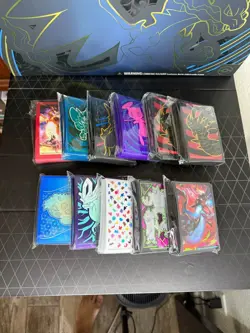 Pokemon TCG Accessories Lot Playmats Dice Coins Deck Boxes VSTAR + 11 ETB Sleeve - Image 2