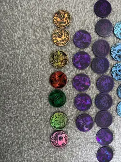 Pokemon TCG Coin Bundle Job Lot 50+ Coins Mixed Designs Charizard Mewtwo Jumbo - Image 3