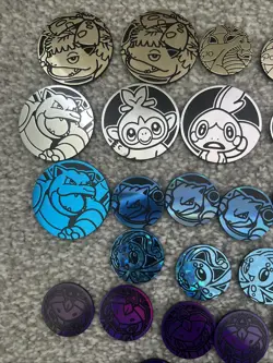 Pokemon TCG Coin Bundle Job Lot 50+ Coins Mixed Designs Charizard Mewtwo Jumbo - Image 4