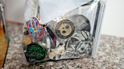 POKEMON TCG Sleeves, Coins, Dice, Pins And More Bundle Lot w/ Tins - Image 4